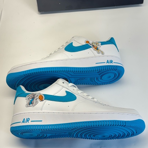 NEW Nike Air Force 1 Low Hare space jams white blue mens 9 - Picture 4 of 7